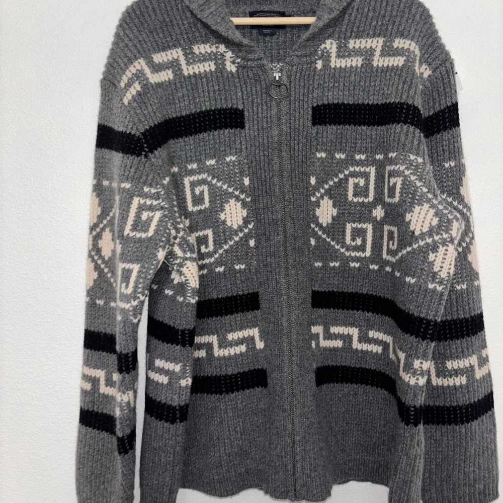 Pendleton Westerly Lambs Wool Shawl Cardigan Jacket Size Mens  Large NWOT - Picture 2 of 5